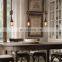 Retro industrial style hemp rope with 2 heads pendant light for decorate