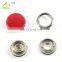 Custom colorful metallic ring prong snap button