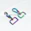 Metal Rainbow Colorful Zinc Alloy Custom Logo Swivel Key Chain Snap Hooks