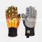 Impact resistant non-slip embellished mechanical gloves TPR glove