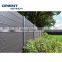 Custom Grey Color Aluminum Post WPC Garden Fence With WPC Fence Panel