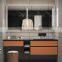 Smart mirror vanity with integrated basin
