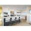 Luxury modern black and white custom wood pantry marble countertop design kitchen cabinet