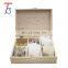 Promotional handmade double bottle paulownia wooden wine box