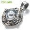 Topearl Jewelry Dragon Claw Black Evil Eye Snake Gothic Pendant Stainless Steel MEP03-01