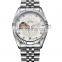 TEVISE 8391A Full Steel Wristwatch Man Skeleton Self-Wind Mechanical Watches Men