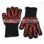 Anti slip silicone kitchen items heat resistant mitts long cuff aramid fiber BBQ grilling gloves