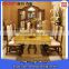 Marble top wooden dining table and chair for hotel/home use