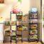 Kitchen Bathroom Rotating Fruit Vegetable Storage Basket 5 Tier Movable Square Storage Shelf Rack with Wheels