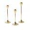 Creative Shiny Gold Candle Holders Set of 3 Pieces Diamond Shape Design Candlestick for Wedding Table Centerpieces Decorative