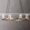 Hengzhi Customized Cup-shaped Glass Pendant Light Crystal Living Room PAUILLAC ROUND CHANDELIER for Villa Lobby