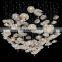 Customized Hotel Engineering Project Chandeliers Mushroom White Crystal Hanging Pendant Lamp Flower Ceiling Glass Chandeliers