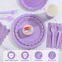 Wholesale 25-Guest Lace Disposable Tableware Sets - Paper Plates, Cups for Birthday & Wedding