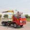 howo 4*2 3.2T crane truck gets up with the heavy and transport vehicle truck with loading crane