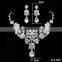 The bride wholesale jewelry necklace bridal three-piece diamond alloy jewelry set