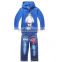 2015 New Design Hero Sets Boys Big Hero 6 Clothing set Children Printed Suits Baby Long Sleeve Hoodies +Jean Kids Casual Clothes