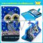 Owl Standing Print Leather Case for HTC D500
