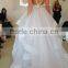 Spaghetti Straps Sweetheart Ivory Organza Wedding Dresses Sexy Open Back Bridal Gowns
