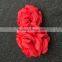 Hot Red Burnt Fabirc Satin Flowers For Clothing,Two Flower Rose For Headband