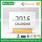 2016 Desktop Calendar Cards Simple Label Message Notes Card 300 Grams Paper 13pcs With One Wooden Stand Creative Mini Calendar