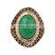 Cheapest price less than 1 dollar zinc alloy metal gold plated ring with gemstone