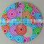 wholesale glass decorative wall clock design, fashion colorful wall mounted clock