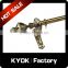 Foshan experienced curtain rod supplier, best sell antique bronze double and single curtain pipe, aluminum finials Muslim style