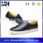 Wholesale China New Man Slip On PU Navy White Leather Shoes