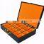 wholesale leather cosmetic packaging boxes with handle for make up