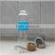 2015 bamboo lid pyrex glass water bottle with strainer