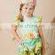 hot sale summer fashion blue toddler girl chevron pant boutique clothing sets