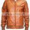 Man Tan Nappa Soft Real Leather Bomber Style Retro Jackets All Size