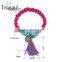 Best price jewelry charm bead bracelet plastic bead tassel bracelet Latest design jewelry