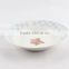 Indonesia white porcelain dinner plate with decal,ceramic 8"/9" deep soup plate