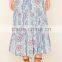 Abstract Print Skirt Latest Long Skirt Design For 2016 Women Design