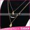 Fashion three layer pearl gold necklace designs                        
                                                Quality Choice
