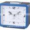 Blue or Red Bell Beep Square Quartz Analog Alarm Clock for Elderly