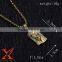 14k Gold Plating Finish Stainless Steel Samll Jesus Face Head Pendant Mens Hip Hop Jewelry                        
                                                Quality Choice
