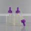 Free samples Glass material 30ml clear rectangle bottle frosted with dropper and childproof cap for cosmetic oil packaging