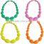 Design chain necklace,silicone beads for teething necklace,good quality fashion bead necklace designs