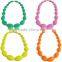 Design chain necklace,silicone beads for teething necklace,good quality fashion bead necklace designs