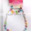 2016 multicolor faux pearl beaded necklace bracelet set for children