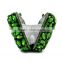 Newest design green bag designs handmade bag crystal clutch bag (8766A-G2)