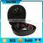black pu leather eva headset headphone zipper case