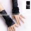 Evening Party Lace Gloves Fingerless Black Lace Bride Gloves