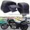 Black PU Leather Motorcycle Saddle Bags Motor Bike Tool Side Bag Storage Pouch