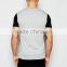 China OEM Men 's Gray new design wholesale comfortable zipper pocket 100%cotton t-shirt