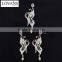 Jewellery Shop Counter Design Jewelry Set Enameled Silver Earring Pendant Set TZ-0200