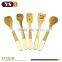 5 pcs golden color wooden spoon and spatula set