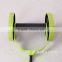 Core Double Wheels Ab Roller Pull Rope Abdominal Waist Slimming Abdominal Exercise Equipment